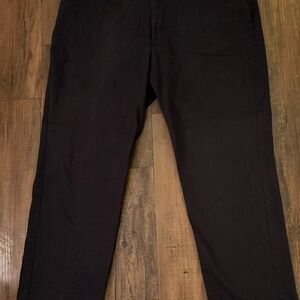 Architect Mens 40Wx30L Dress Pants Charcoal Gray Flat Front 100% Cotton preppy